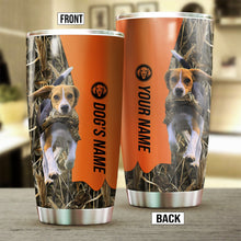 Load image into Gallery viewer, Beagle Birds & Deer shed Hunting Dog Custom name Stainless Steel Tumbler Cup FSD4320