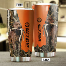 Load image into Gallery viewer, Pudelpointer Birds & Deer shed Hunting Dog Custom name Stainless Steel Tumbler Cup FSD4324