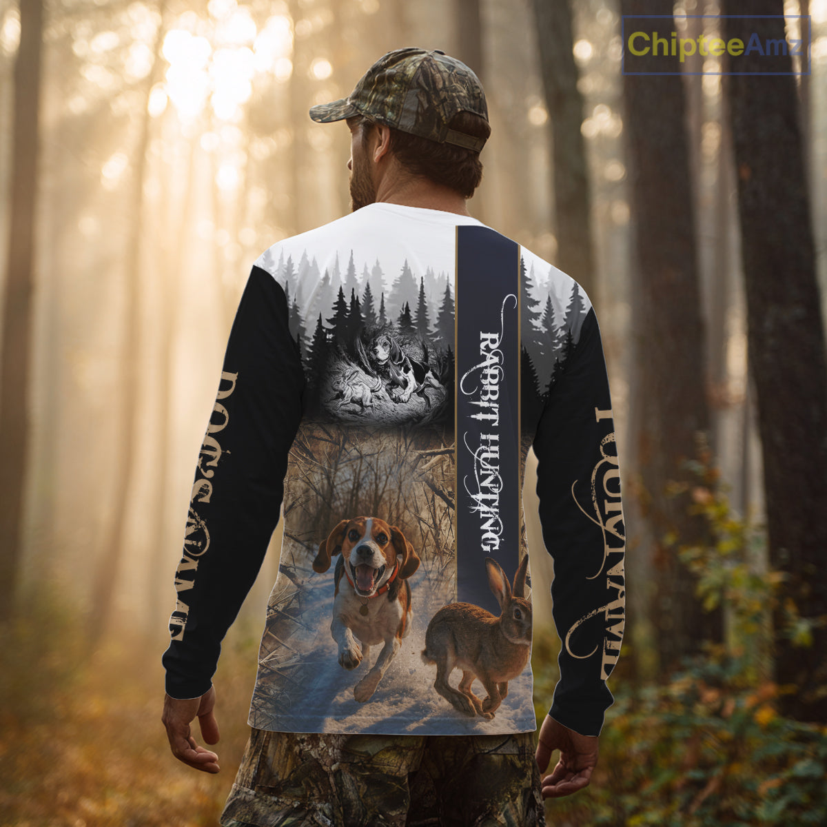 Beagle Rabbit Hunting 3D Camouflage Shirt – All Over Printed Design, Ideal Gift for Hunters NHT242