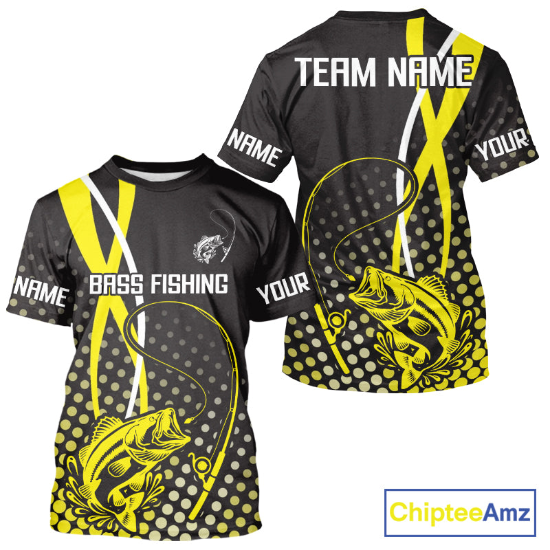 Personalized Bass Fishing Jersey, Bass Fishing Tournament T-Shirts NHT380
