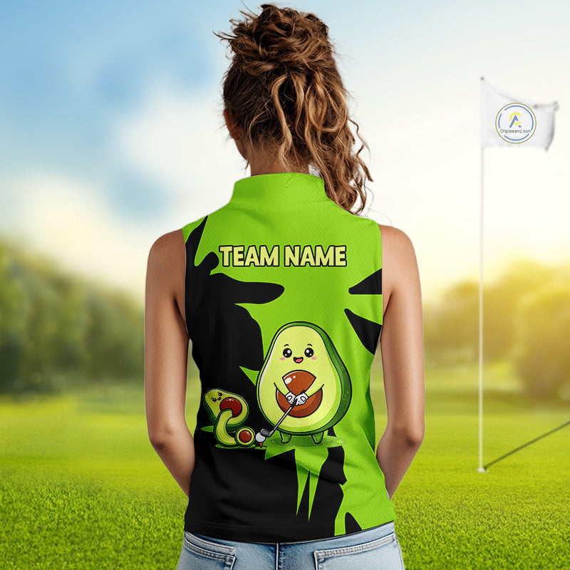 Green Golf Jerseys Funny Avocado Golf Shirts For Womens Custom Golf Team Shirts For Golfers NHT893