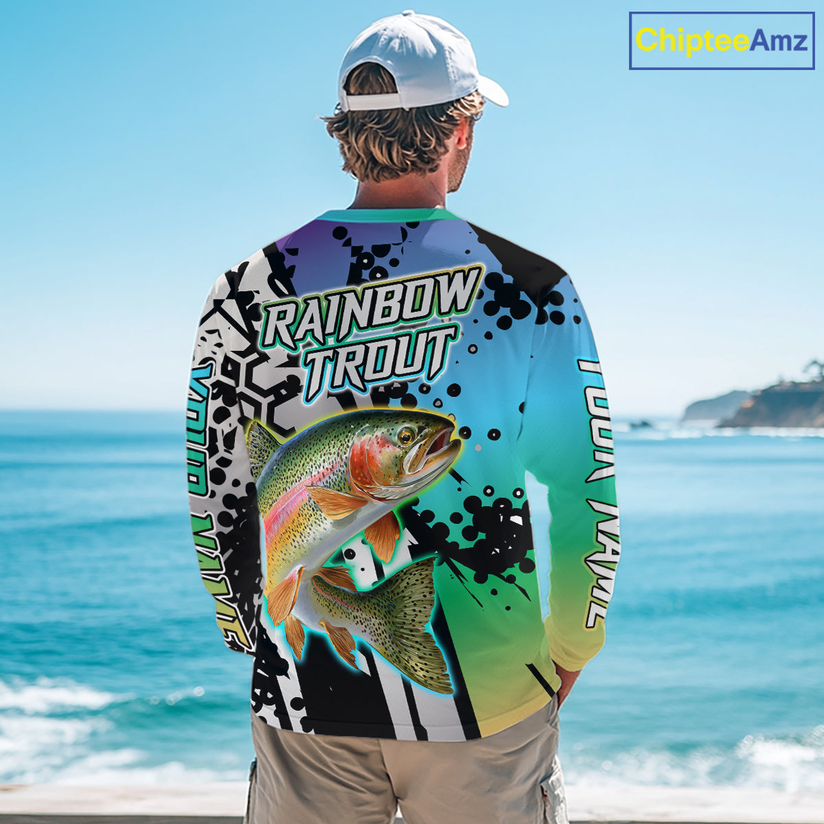 Rainbow Trout Custom Long Sleeve Performance Fishing Shirts For Men, Trout Fishing Jersey NHT480