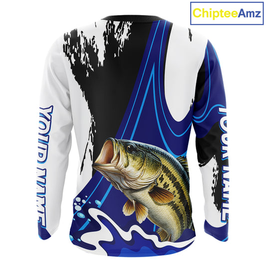 Bass Fishing Jersey Personalized Name Fishing Shirt, Angler Tournament Fishing Apparel NHT867