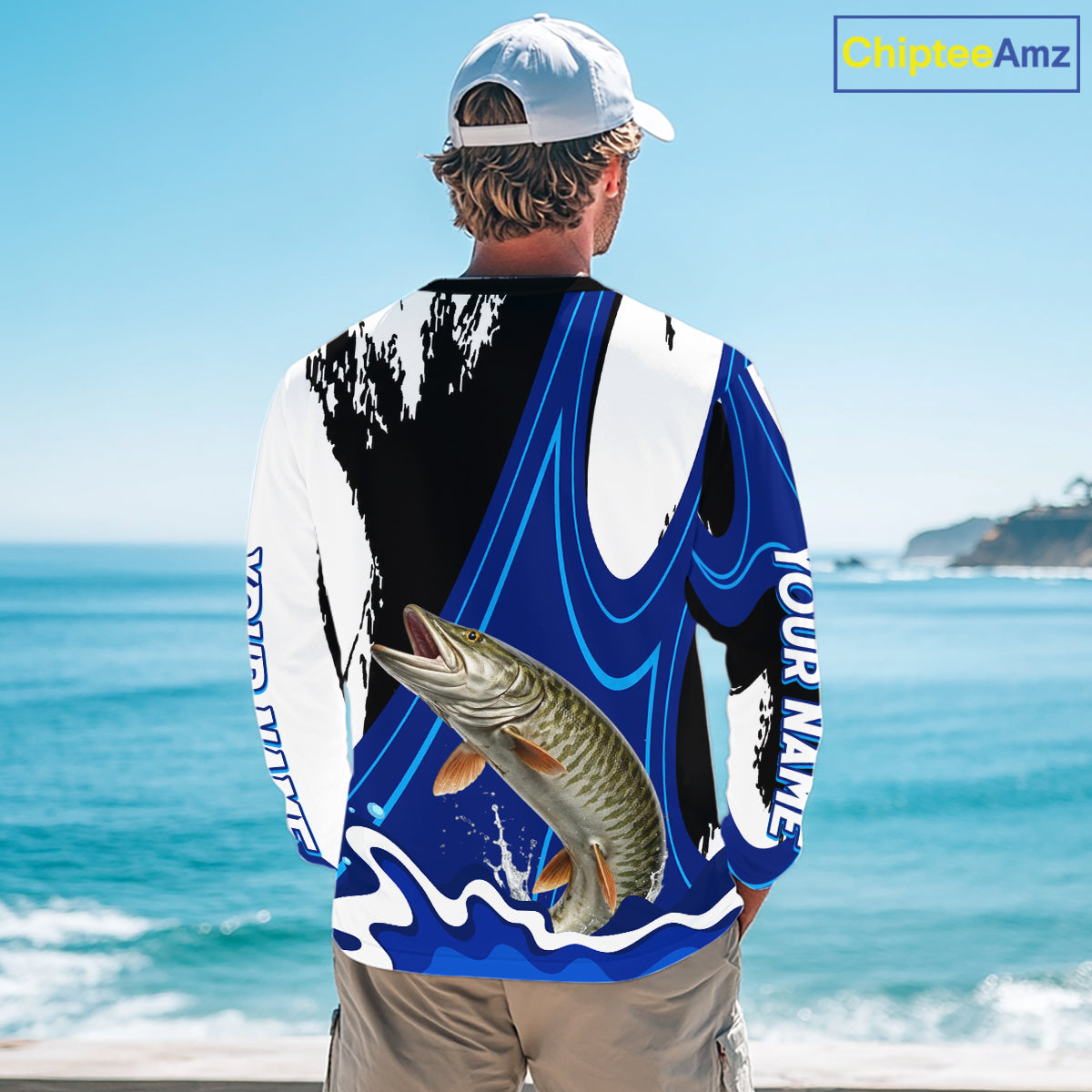 Musky Fishing Jersey Personalized Name Fishing Shirt, Angler Tournament Fishing Apparel NHT870