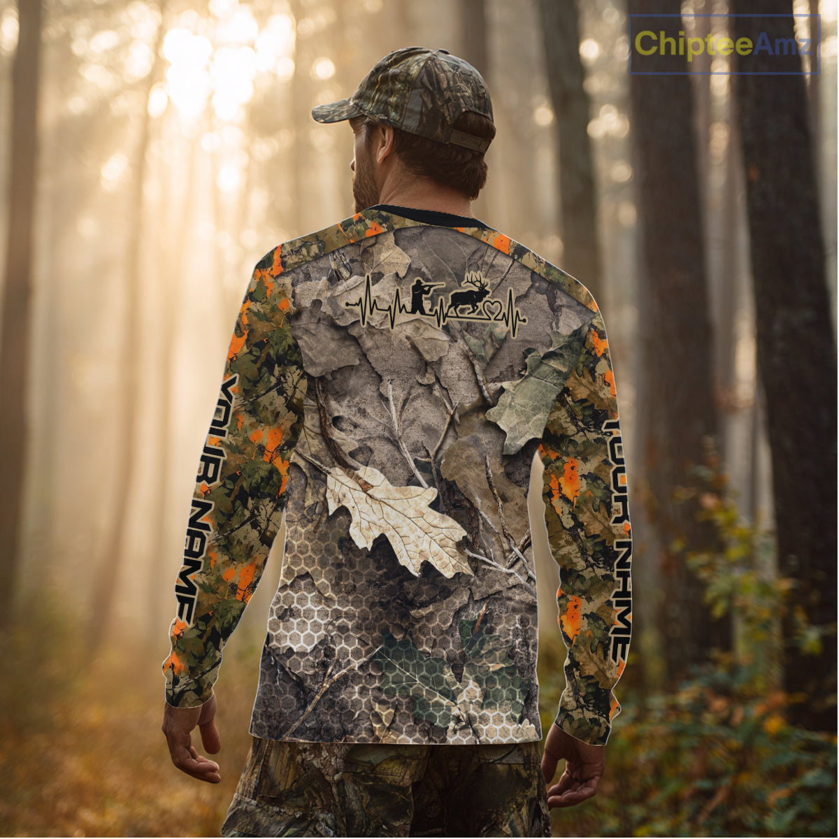 Timber Camouflage Elk Hunting Shirt Custom Hunter Outdoor Sports Performance, Hunting Gift NHT1745
