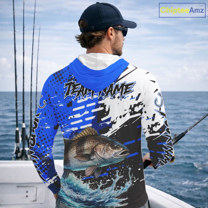 Personalized Black Drum Fishing Jerseys For Fishing Team, Tournament Fishing Shirts NHT448