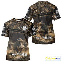 Load image into Gallery viewer, Wild Boar Hunting 3D Full Printing Personalized Camo Shirts for Boar Hunters, Boar Hunting Gifts NBT172