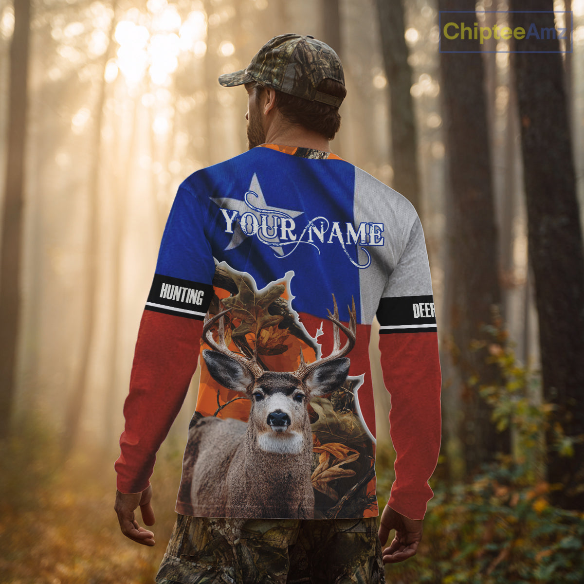 Deer Hunting Orange Camo Texas Flag 3D All Over Print Shirts - Gift Ideas for Hunter NBT24