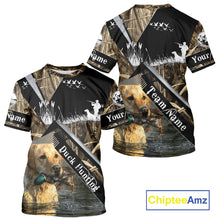 Load image into Gallery viewer, Duck Hunting Camo Shirt with Yellow Labrador Retriever for Duck Hunter - Best Duck Hunting Gifts NBT47