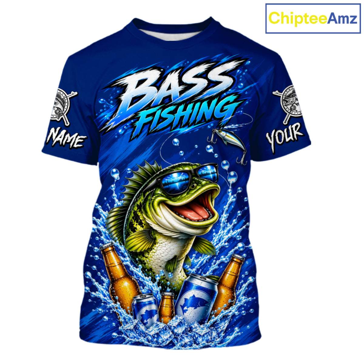 Custom Bass Fishing T-Shirts, Funny Bass Fishing Beer Shirts For Team NBT1139