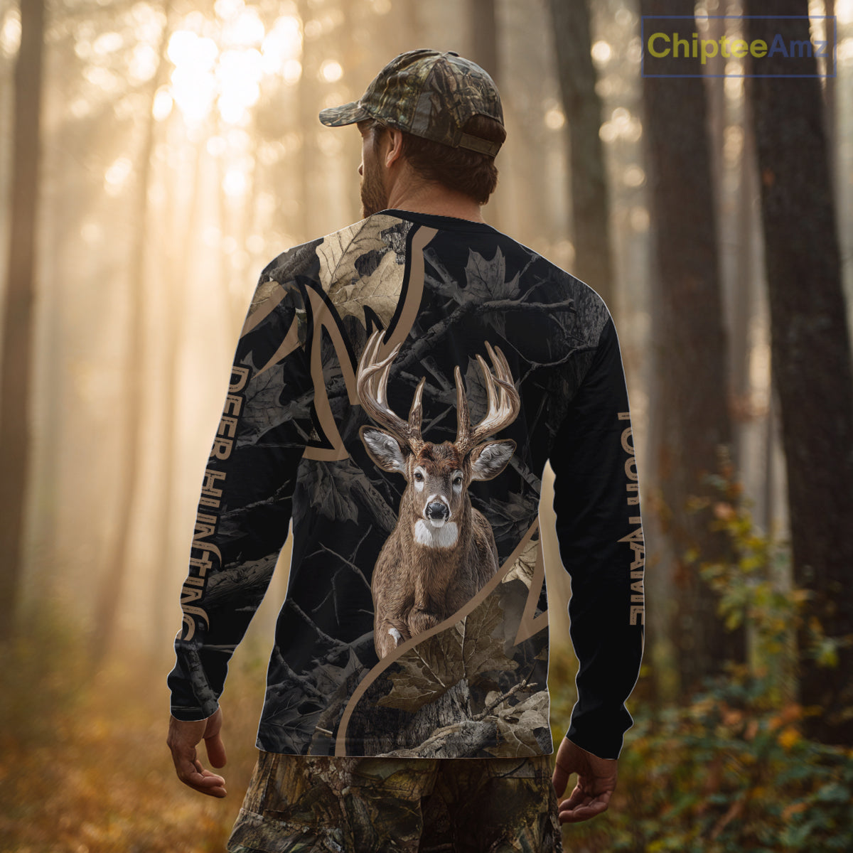 Best Whitetail Deer Hunting Black Camouflage 3D Printing Shirts, Gift Ideas for Hunters NBT236
