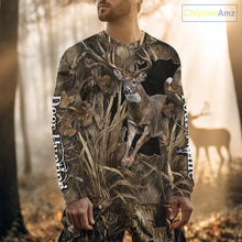 Load image into Gallery viewer, Whitetail Deer Hunting Brown Camo Custom Name Full Printing Shirts, Personalized Gifts for Hunters NBT124