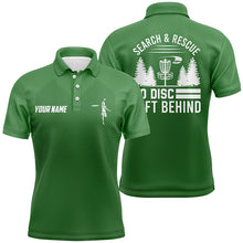 Load image into Gallery viewer, Search & Rescue Green Geometric Mens Disc Golf Polo Shirts Custom Disc Golf Shirts For Men Golf gifts LDT1070
