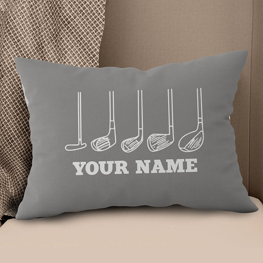 Grey Golf Clubs Customized Golf Pillow Cool Golf Gifts For Golf Lovers LDT1084
