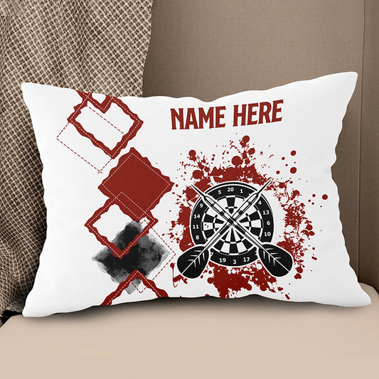 Red White Custom Darts Pillow Personalized Darts Gifts For Dart Lovers LDT1177
