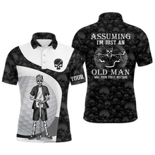 Load image into Gallery viewer, Assuming I'm Just An Old Man Skull Golf Polo Shirt Skeleton Funny Golf Shirts For Men LDT0557