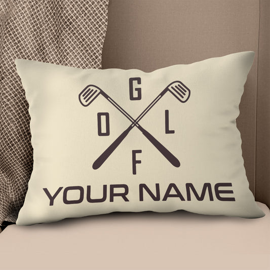 Retro Cross Golf Clubs Custom Pillow Personalized Golf Gifts For Golfer LDT1128