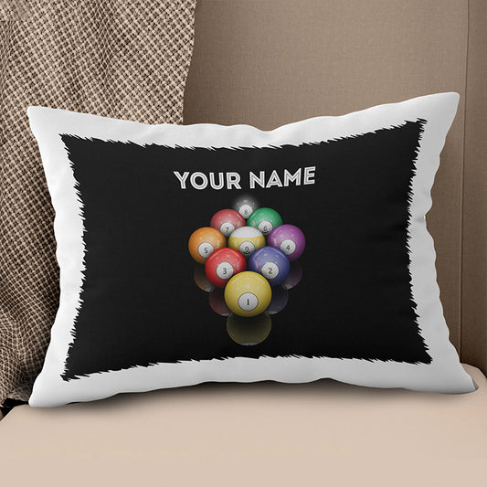 Personalized 9 Ball Pool Billiards Pillow, Custom Pillow Billiards Gifts VHM0833