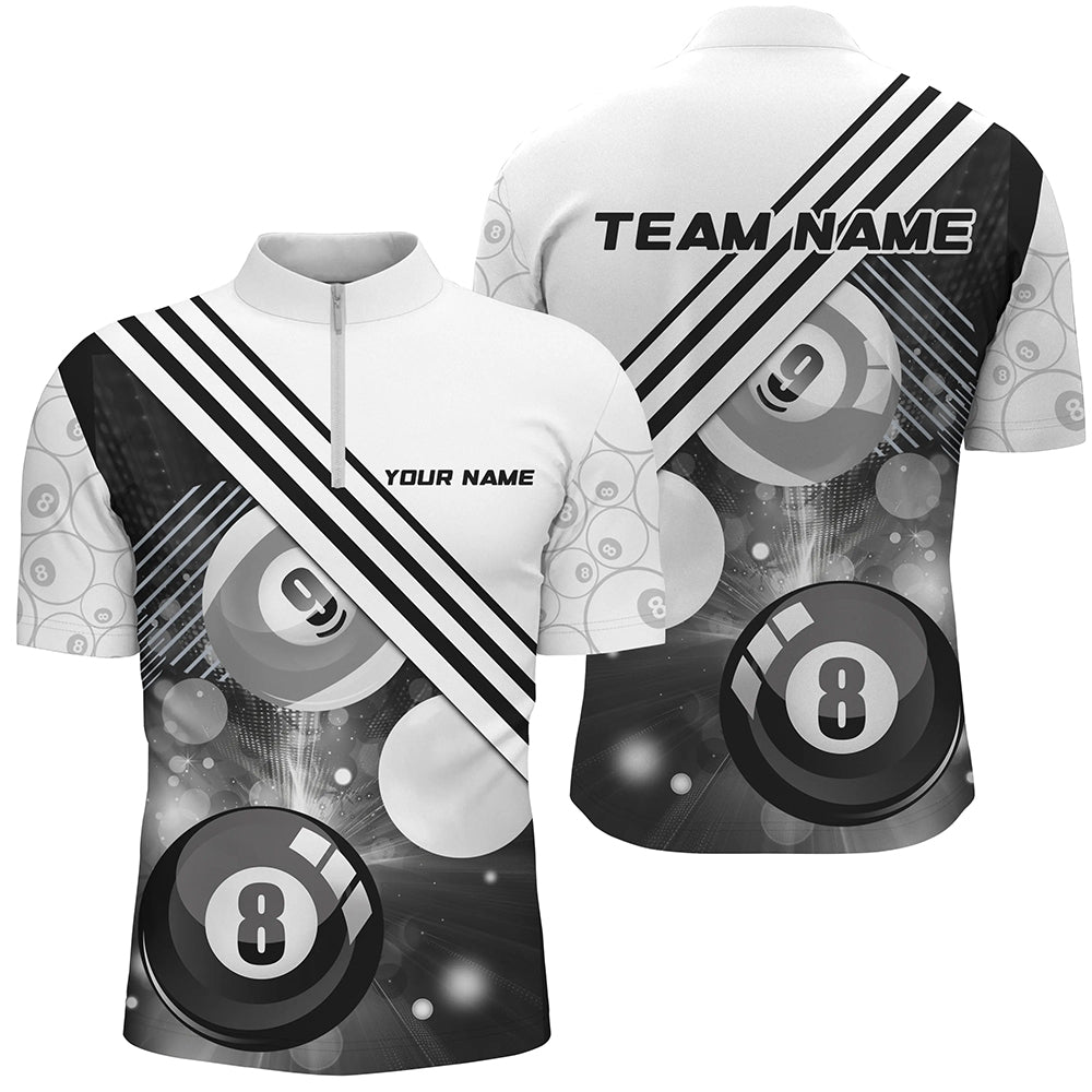 Personalized 8 Ball 9 Ball Pattern Billiards Shirts For Men Billiard Jerseys Billiards Team Shirts VHM1201
