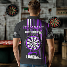 Load image into Gallery viewer, Purple Throwing Skills Loading Custom Dart Shirt For Men With Pocket Option TDM3788