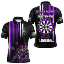 Load image into Gallery viewer, Purple Throwing Skills Loading Custom Dart Shirt For Men With Pocket Option TDM3788