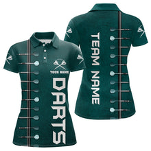 Load image into Gallery viewer, Personalized Dark Green Dart Polo & Quarter Zip Shirts For Women Custom Dart Jerseys Dart Team Shirt TDM3131