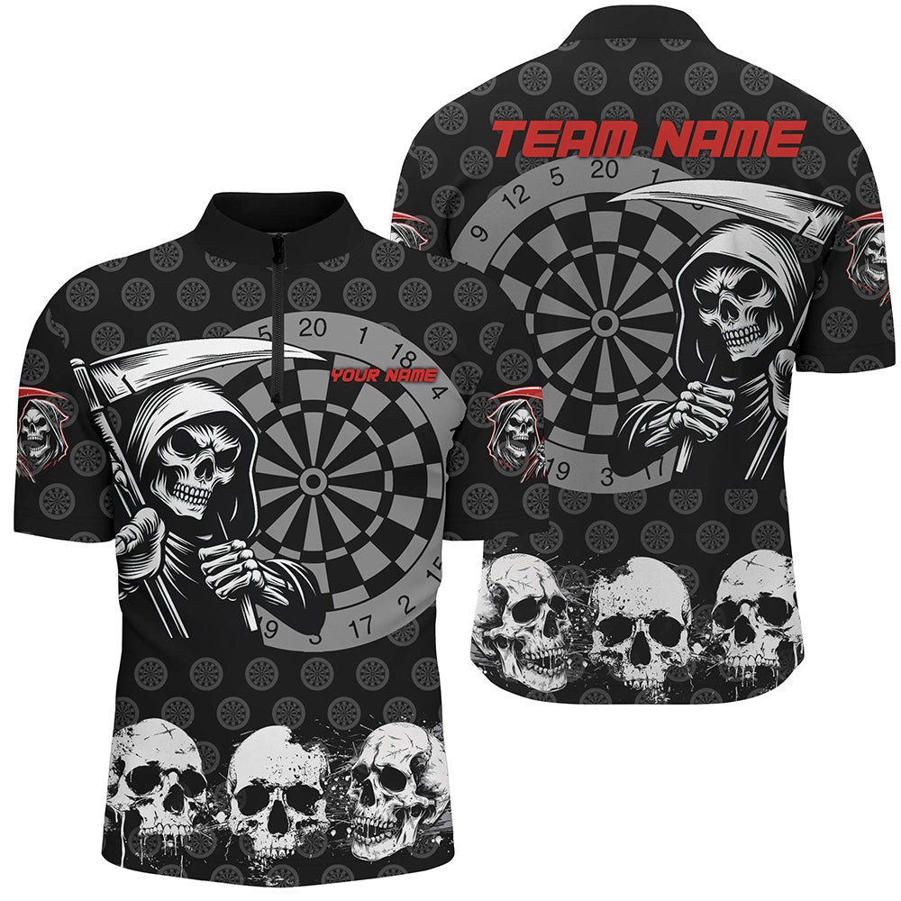 Personalized Skull Darts Shirts For Men Custom Grunge Skull Darts Team Jerseys TDM2482