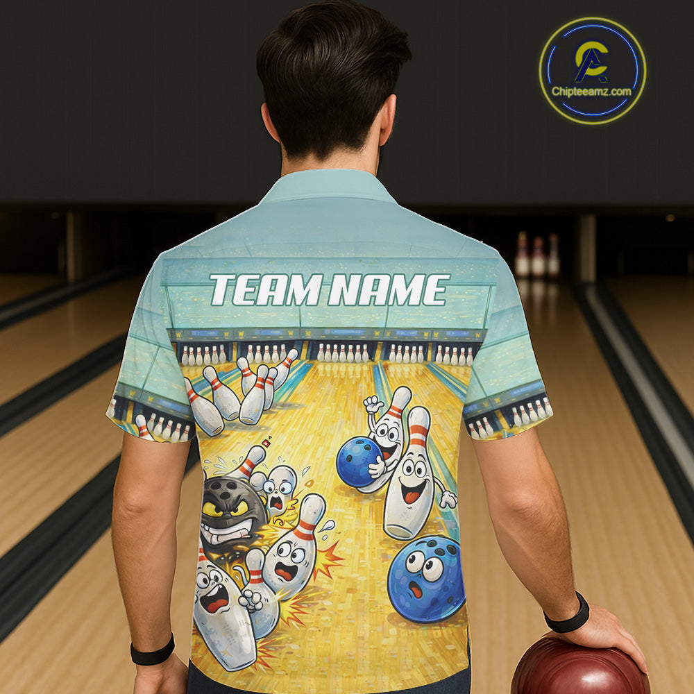 Funny Strike Bowling Hawaiian Shirt For Men And Women Custom Bowling Team Jersey, Bowling Outfit TDM6168