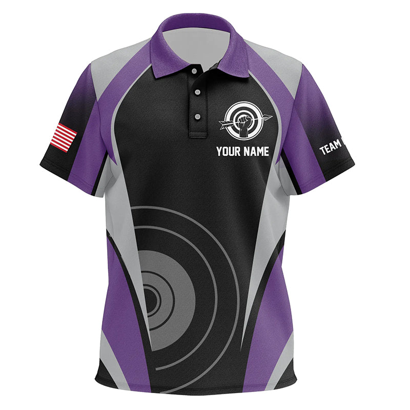 Personalized Purple Archery Jerseys Polo Shirts For Kid Best Custom Archery Uniform For Team TDM0462