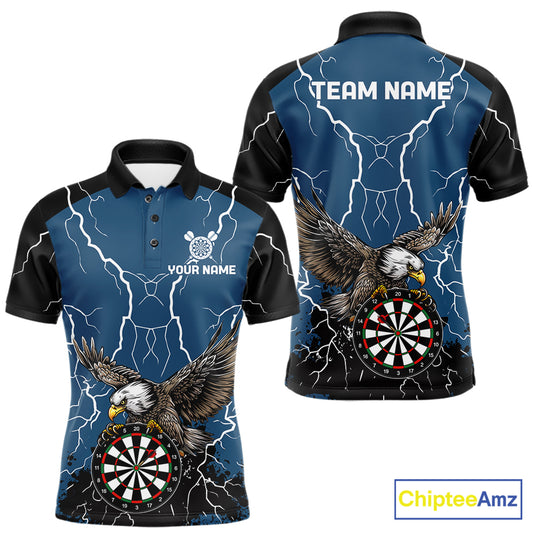 Personalized Eagle Darts Shirts For Men Custom Thunder Lightning Storm Darts League Team Jersey TDM7579