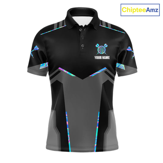 Personalized Holographic Darts Jersey Custom Darts Shirt For Men Team Polo & Quarter Zip Shirt TDM6126