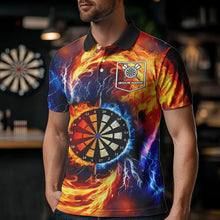 Load image into Gallery viewer, Personalized Water Fire Dart Shirt With Pocket Option For Men, Darts Jersey TDM3510