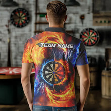 Load image into Gallery viewer, Personalized Water Fire Dart Shirt With Pocket Option For Men, Darts Jersey TDM3510