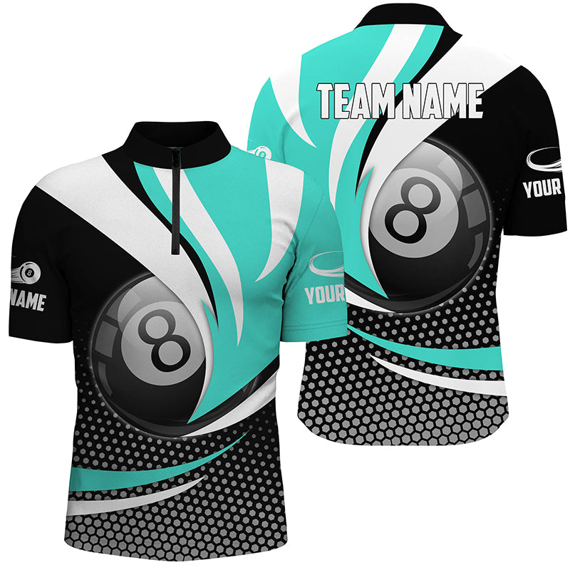 Personalized 8 Ball Billiard Turquoise Version 3D Shirts For Women Best Custom Gifts For Pooler TDM1543