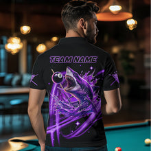 Load image into Gallery viewer, Purple 8 Ball Pool Billiard Shark Polo & Quarter Zip For Men Custom Team League Billiard Jerseys TDM3407