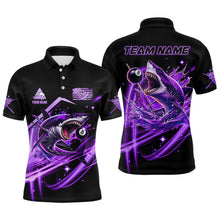 Load image into Gallery viewer, Purple 8 Ball Pool Billiard Shark Polo & Quarter Zip For Men Custom Team League Billiard Jerseys TDM3407