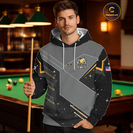 Personalized 9 Ball Pool Billiard Hoodie For Men And Women Custom 9 Ball Billiards Team Shirt TDM0589