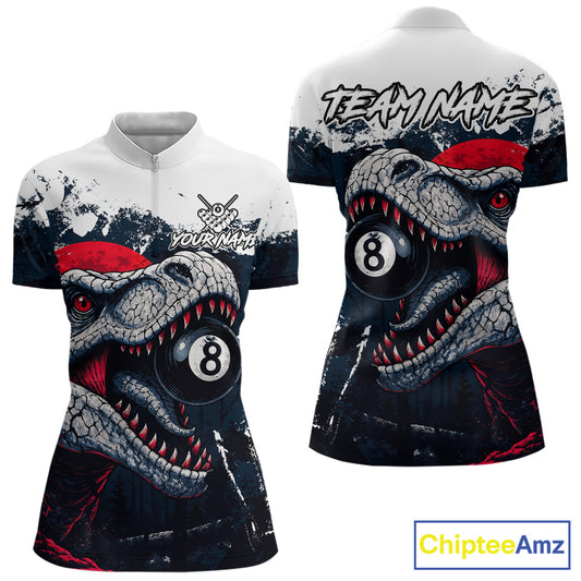 Personalized Sauropod 8 Ball Billiard Shirt For Women Custom Billiard Team Shirts, Pool Jersey |Red TDM4766