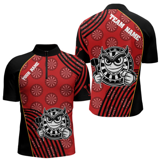 White And Black Dartboards Funny Dart Shirts For Men, Custom Dart Jerseys NYN0015