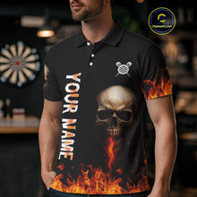 Load image into Gallery viewer, Custom Fire Skull Multi-Flame Dartboard Dart Shirts For Men, Dart Team Jerseys NYN0087