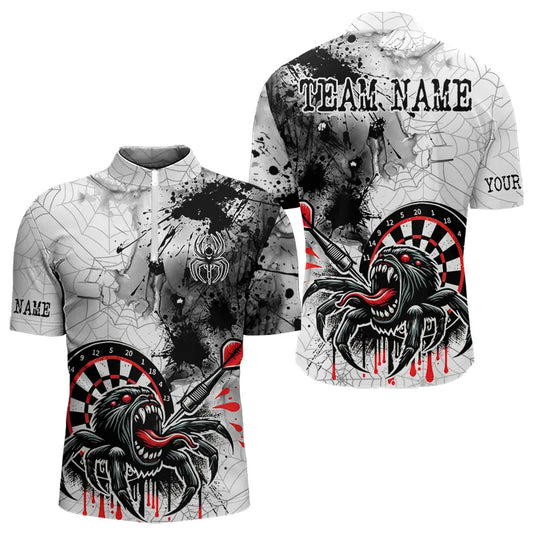 Personalized Dripping Black And Red Spider Dart Shirts For Men, Custom Dart Jerseys NYN0009