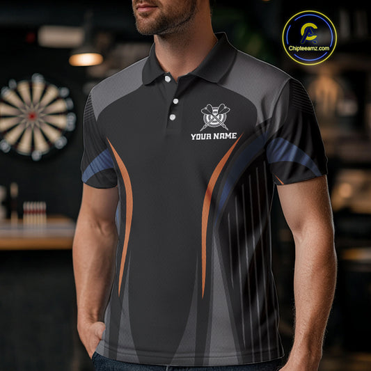 Custom Skull With Beer Funny Dart Polo Shirts For Men, Dart Team Jerseys NYN1553