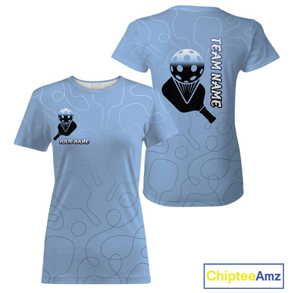 Custom Black And Navy Pickleball T-Shirt For Women Outfit Paddle Pickleball Team Shirt NYN0937