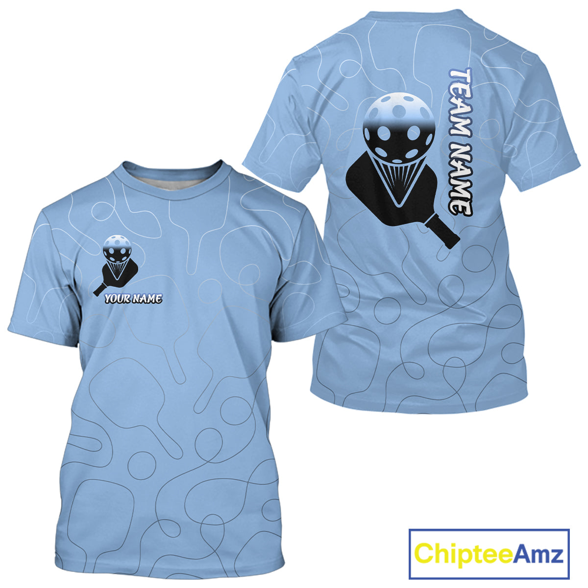 Custom Black And Navy Pickleball T-Shirt For Men Outfit Paddle Pickleball Team Shirt NYN0937