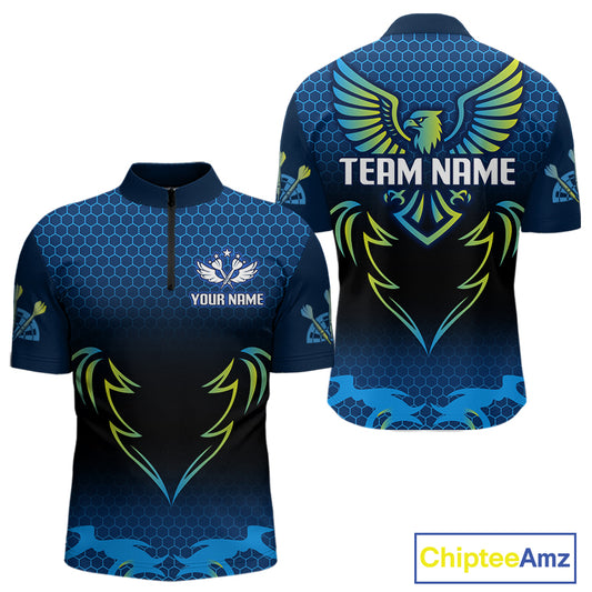 Colorful Phoenix Halftone Pattern Darts Shirt For Men - Custom Team & Player Name NYN0356