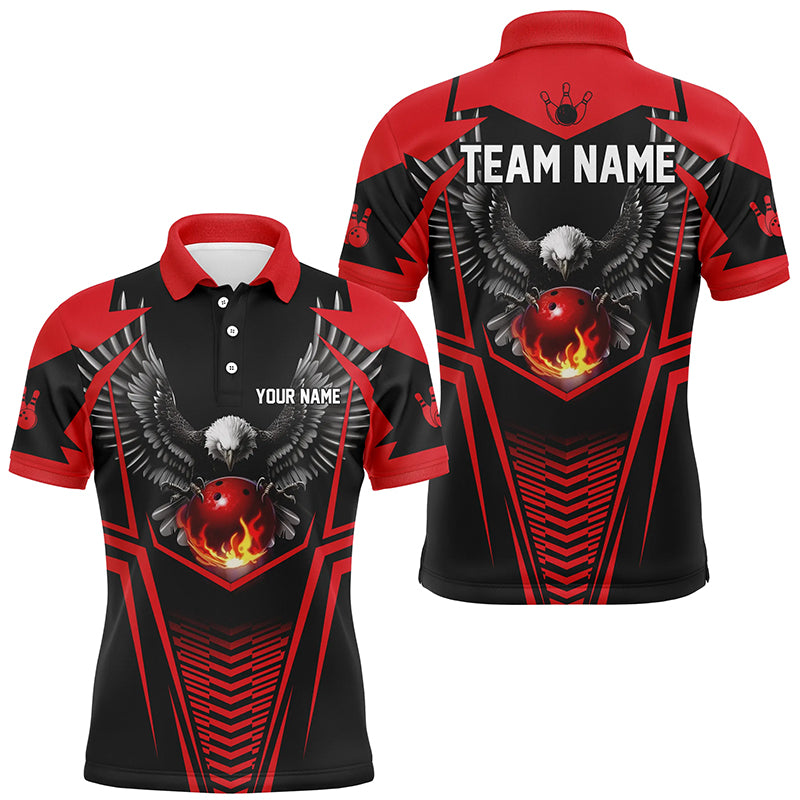 Custom Eagle Bowling Shirts Polo Bowling Team League for Men QZT434