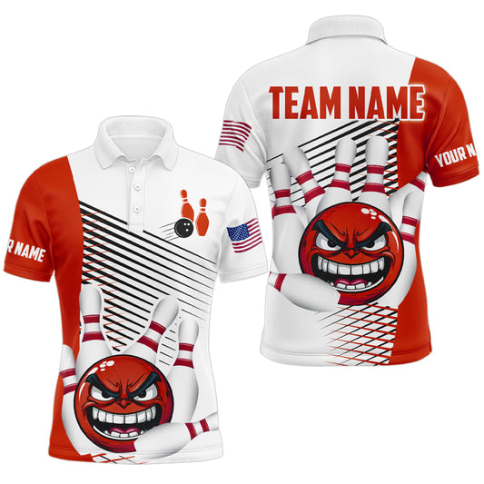Custom Bowling Shirt Funny Bowling Polo Shirt for Men Bowling Team Jersey Polo Shirt Unisex QZT254