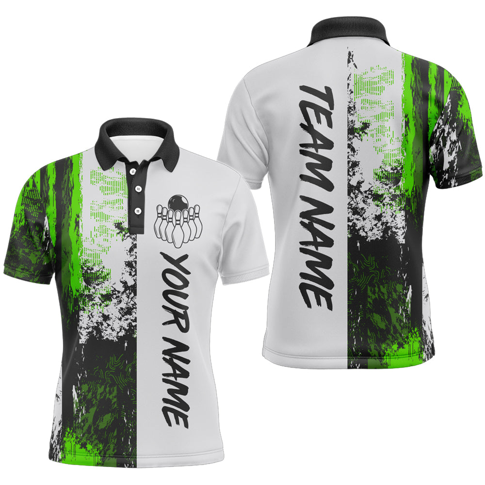 Camo 3D Bowling Shirts Men Custom Bowling Team Jersey Polo Multicolor QZT469