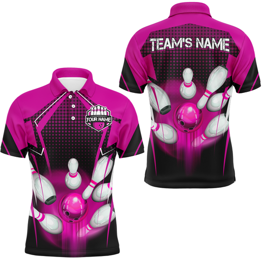 Personalized Bowling Shirts for Men Polo 3D Bowling Team League Bowling Gifts QZT423
