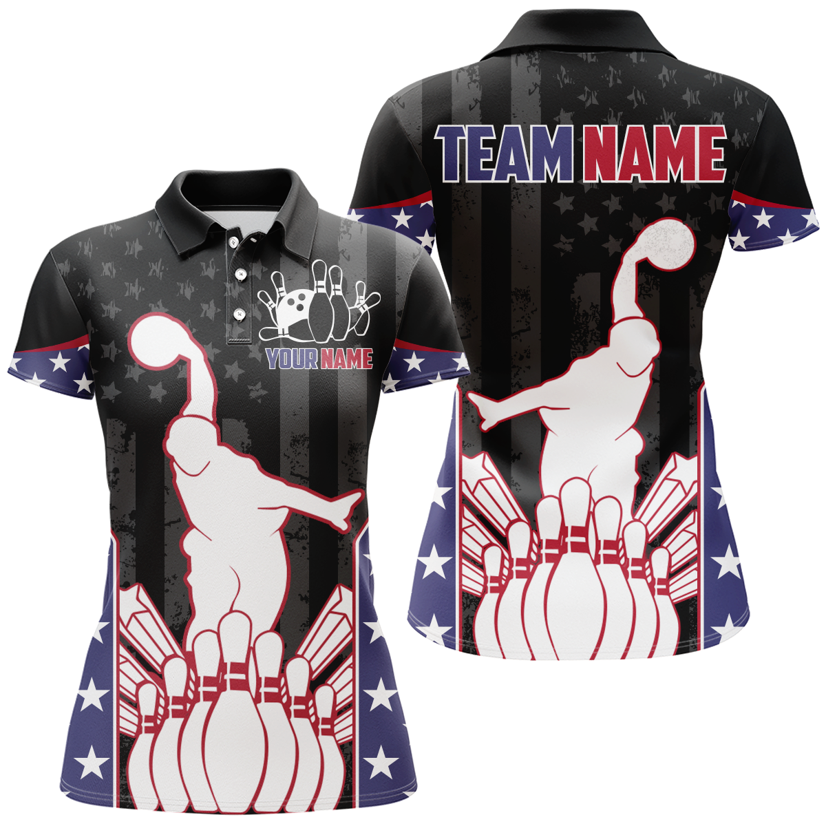 Personalized Bowling Shirts for Women Bowling Team League Polo Bowling Shirts QZT439